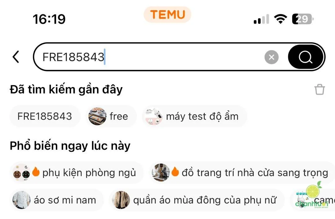 Nhận quà miễn phí từ temu 3