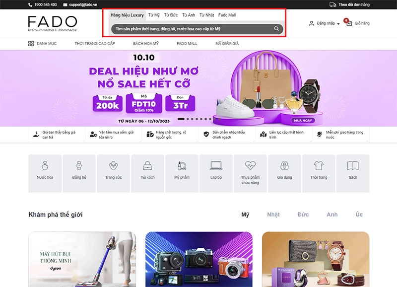 Mua hàng Ebay thông qua dịch vụ mua hộ Fado