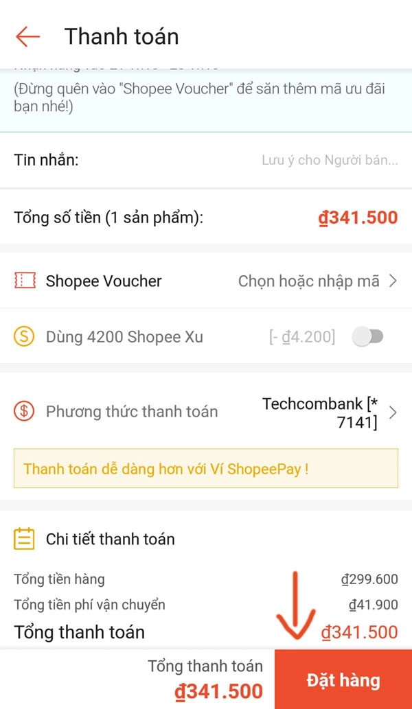 cách thanh toán bằng shopeepay-on-shopee