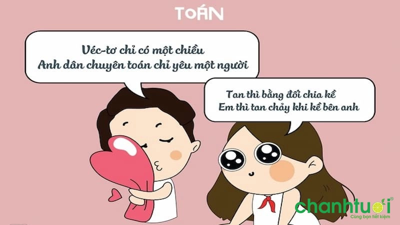 Thả thính tik tok theo môn toán