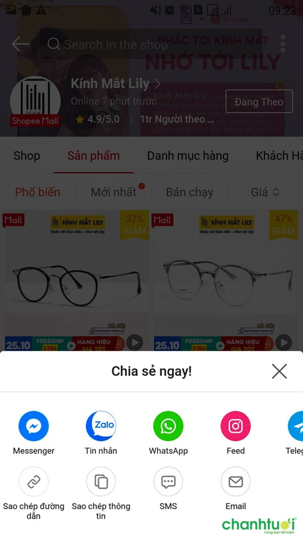     cách sao chép-link-shopee-trên-điện thoại